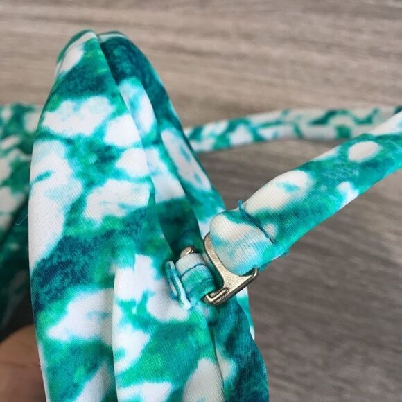 CONVERSE GREEN TIE DYE HALTER BIKINI TOP LARGE‎ - Picture 4 of 9